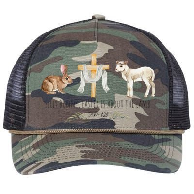 christian Silly Rabbit Easter Is For Jesus Retro Rope Trucker Hat Cap