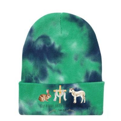 christian Silly Rabbit Easter Is For Jesus Tie Dye 12in Knit Beanie