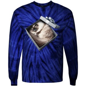 Cat Series. Ragdoll Tie-Dye Long Sleeve Shirt