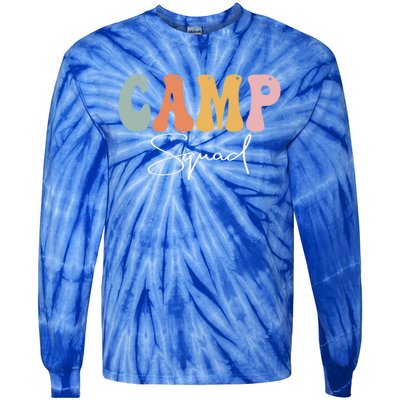 Camp Squad Retro Groovy Vintage Happy First Day Of School Gift Tie-Dye Long Sleeve Shirt