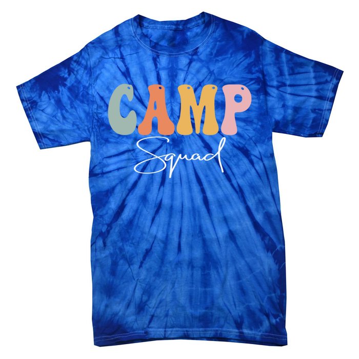 Camp Squad Retro Groovy Vintage Happy First Day Of School Gift Tie-Dye T-Shirt