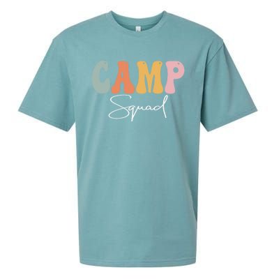 Camp Squad Retro Groovy Vintage Happy First Day Of School Gift Sueded Cloud Jersey T-Shirt