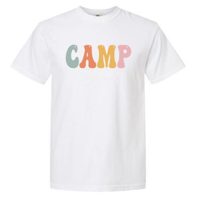 Camp Squad Retro Groovy Vintage Happy First Day Of School Gift Garment-Dyed Heavyweight T-Shirt