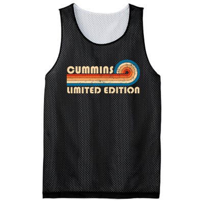 Cummins Surname Retro Vintage 80s 90s Birthday Reunion Mesh Reversible Basketball Jersey Tank