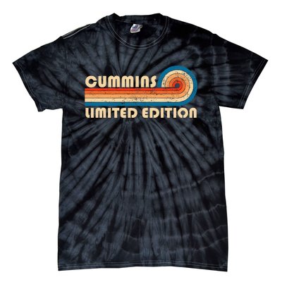 Cummins Surname Retro Vintage 80s 90s Birthday Reunion Tie-Dye T-Shirt