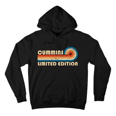 Cummins Surname Retro Vintage 80s 90s Birthday Reunion Tall Hoodie