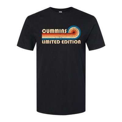 Cummins Surname Retro Vintage 80s 90s Birthday Reunion Softstyle® CVC T-Shirt