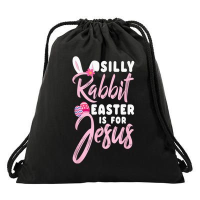 Cute Silly Rabbit Easter Is For Jesus Christians Drawstring Bag