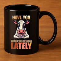 Cocky Sarcastic Rude Arrogant Cow Conceited 11oz C Handle Ceramic Mug