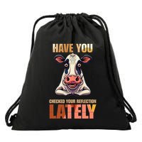 Cocky Sarcastic Rude Arrogant Cow Conceited Drawstring Bag
