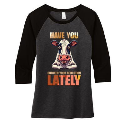 Cocky Sarcastic Rude Arrogant Cow Conceited Women's Tri-Blend 3/4-Sleeve Raglan Shirt