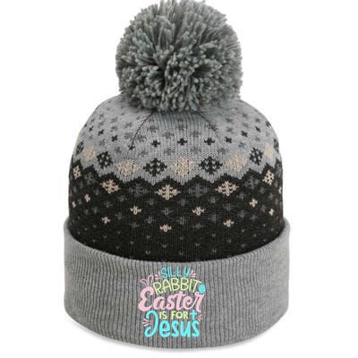 Colorful Silly Rabbit Easter Is For Jesus Christ Funny The Baniff Cuffed Pom Beanie