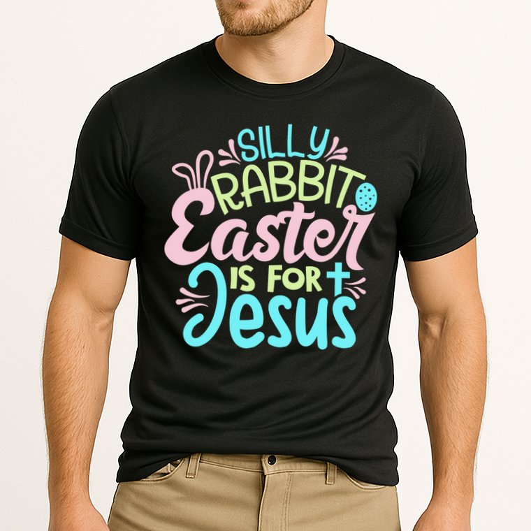 Colorful Silly Rabbit Easter Is For Jesus Christ Funny Cooling Performance Crew T-Shirt