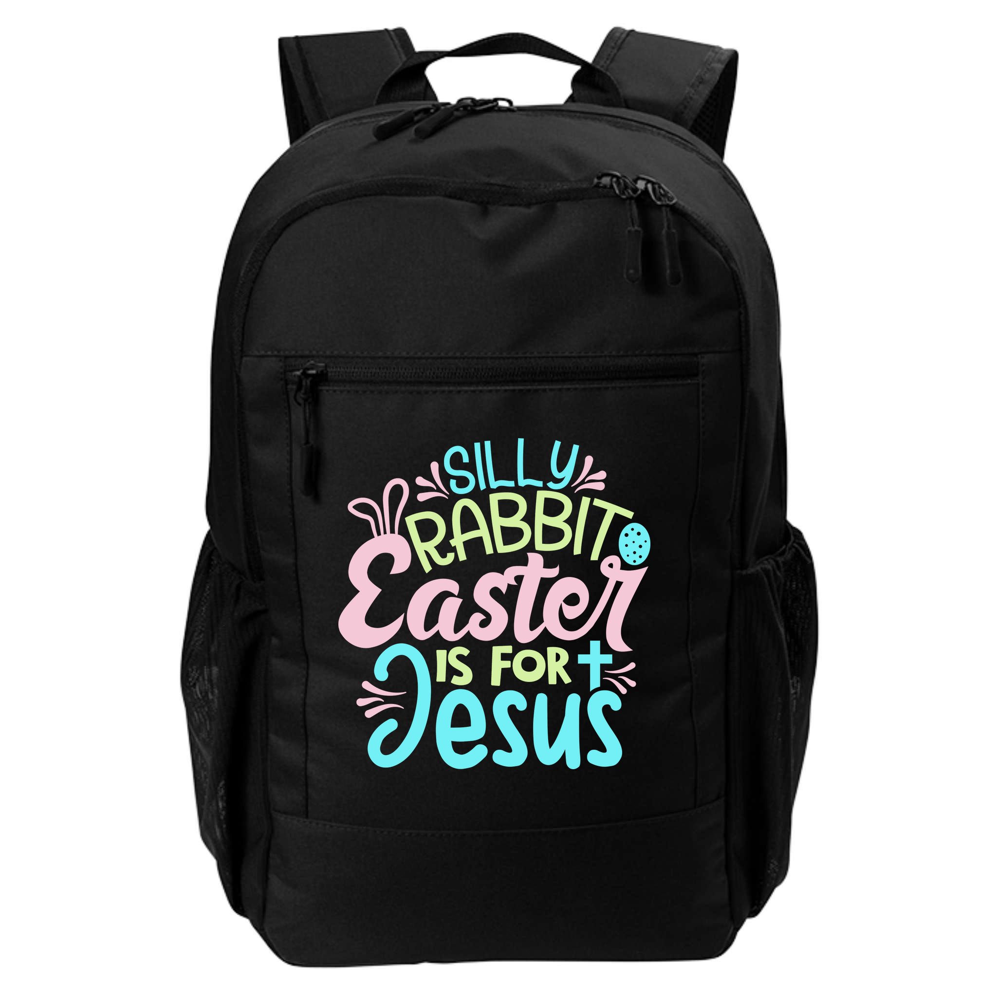 Colorful Silly Rabbit Easter Is For Jesus Christ Funny Backpack