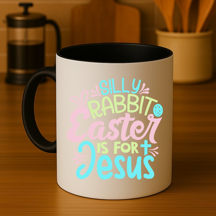 Colorful Silly Rabbit Easter Is For Jesus Christ Funny Mug