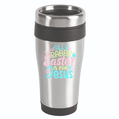 Colorful Silly Rabbit Easter Is For Jesus Christ Funny 16oz Travel Tumbler