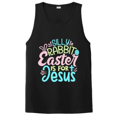 Colorful Silly Rabbit Easter Is For Jesus Christ Funny PosiCharge Competitor Tank