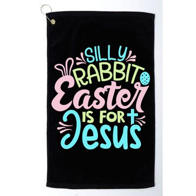 Colorful Silly Rabbit Easter Is For Jesus Christ Funny Golf Towel