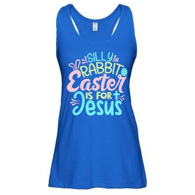 Colorful Silly Rabbit Easter Is For Jesus Christ Funny Ladies Essential Flowy Tank
