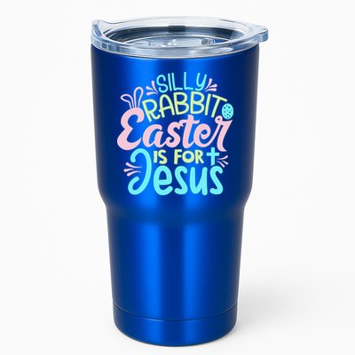 Colorful Silly Rabbit Easter Is For Jesus Christ Funny Tumbler