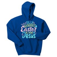 Colorful Silly Rabbit Easter Is For Jesus Christ Funny Kids Hoodie