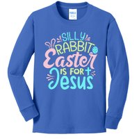 Colorful Silly Rabbit Easter Is For Jesus Christ Funny Kids Long Sleeve Shirt