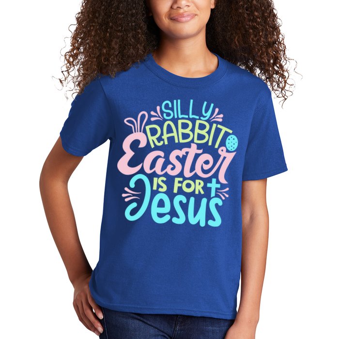 Colorful Silly Rabbit Easter Is For Jesus Christ Funny Kids T-Shirt