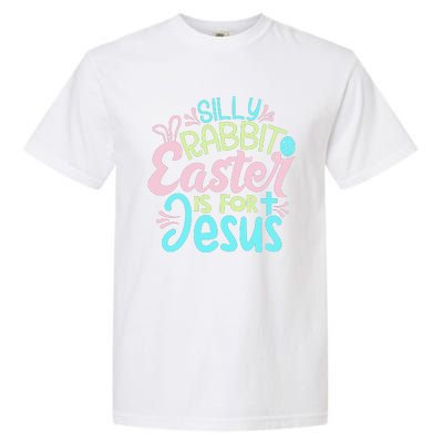 Colorful Silly Rabbit Easter Is For Jesus Christ Funny Garment-Dyed Heavyweight T-Shirt