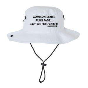 Common Sense Runs Fast Funny Inspirational Design Black Legacy Cool Fit Booney Bucket Hat