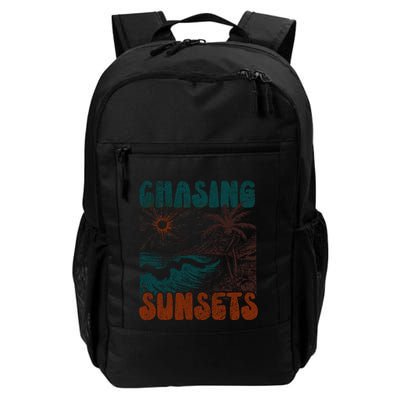 Chasing Sunsets Retro Summer Sublimation Daily Commute Backpack