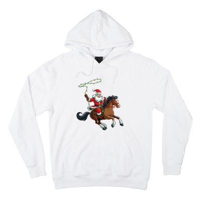 Cowboy Santa Riding A Horse Christmas Funny  Hoodie