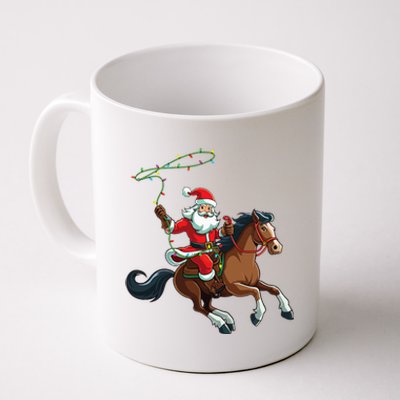 Cowboy Santa Riding A Horse Christmas Funny  Coffee Mug