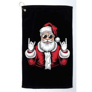 Christmas Santa Rock Funny Santa Claus Xmas Rocker Gift Platinum Collection Golf Towel