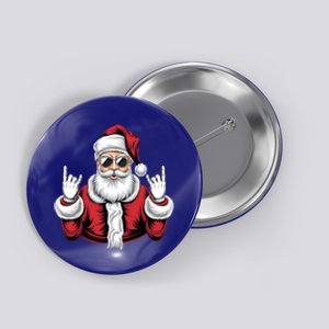 Christmas Santa Rock Funny Santa Claus Xmas Rocker Gift Button