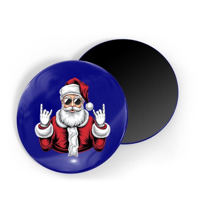 Christmas Santa Rock Funny Santa Claus Xmas Rocker Gift Magnet