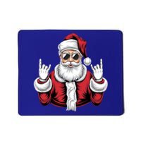 Christmas Santa Rock Funny Santa Claus Xmas Rocker Gift Mousepad