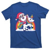 Christmas Santa Riding Unicorn Merry Xmas Gift T-Shirt