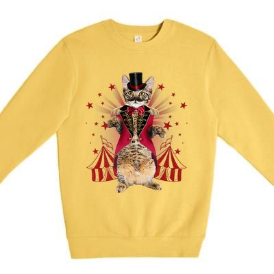 Circus S Ringmaster Cat Ringmaster Costume Premium Crewneck Sweatshirt