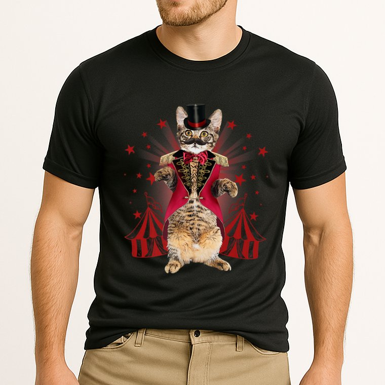 Circus S Ringmaster Cat Ringmaster Costume Cooling Performance Crew T-Shirt