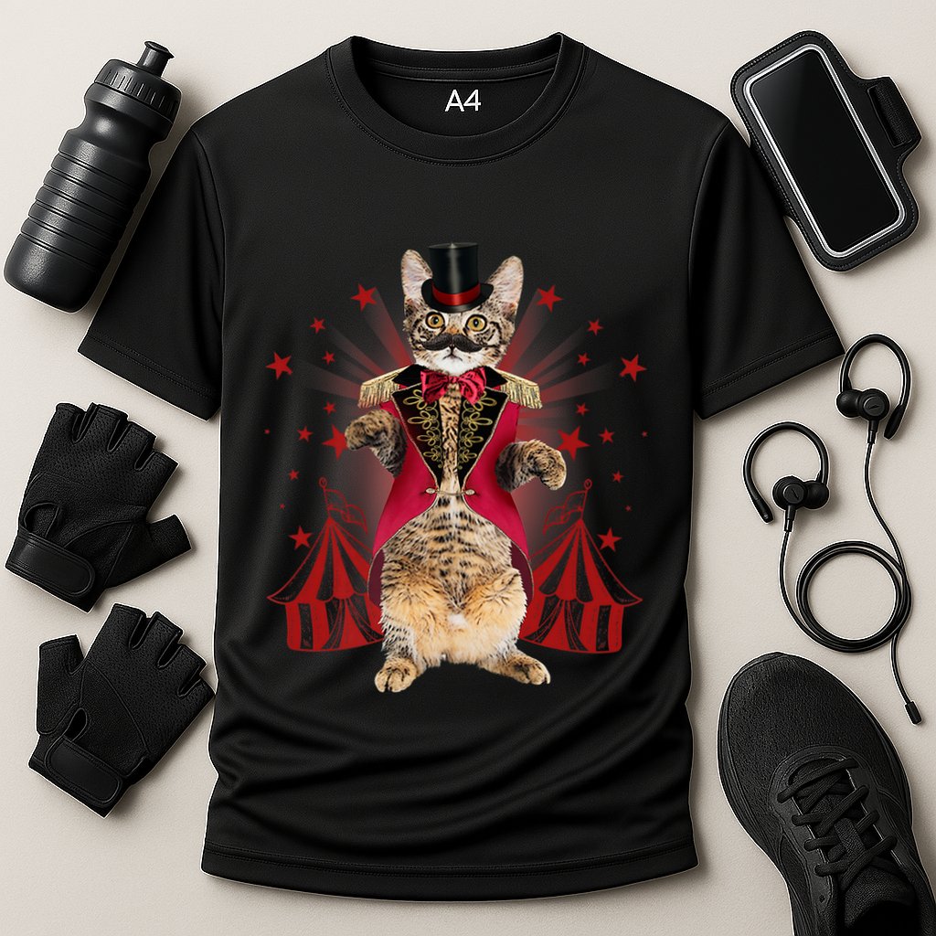 Circus S Ringmaster Cat Ringmaster Costume Cooling Performance Crew T-Shirt