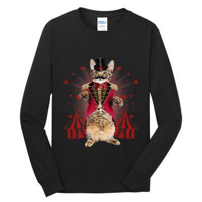 Circus S Ringmaster Cat Ringmaster Costume Tall Long Sleeve T-Shirt