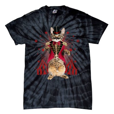 Circus S Ringmaster Cat Ringmaster Costume Tie-Dye T-Shirt