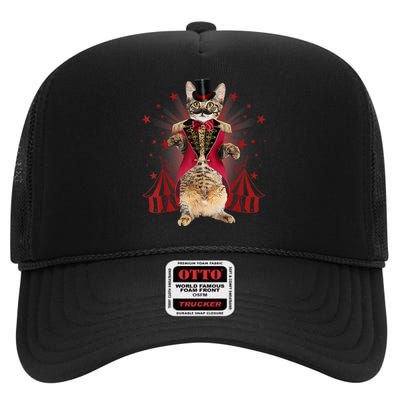 Circus S Ringmaster Cat Ringmaster Costume High Crown Mesh Back Trucker Hat