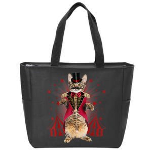 Circus S Ringmaster Cat Ringmaster Costume Zip Tote Bag