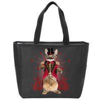 Circus S Ringmaster Cat Ringmaster Costume Zip Tote Bag