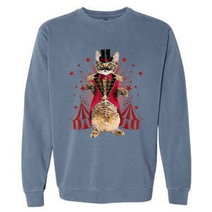 Circus S Ringmaster Cat Ringmaster Costume Garment-Dyed Sweatshirt