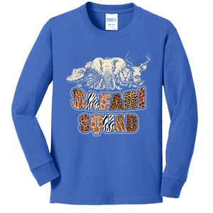 Cool Safari Squad African Family Summer Vacation Gift Kids Long Sleeve Shirt