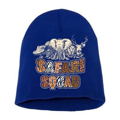 Cool Safari Squad African Family Summer Vacation Gift Short Acrylic Beanie