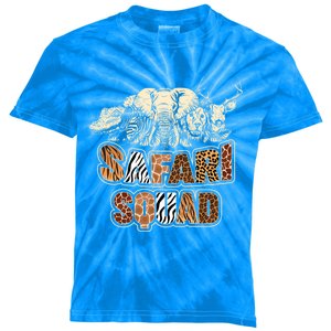 Cool Safari Squad African Family Summer Vacation Gift Kids Tie-Dye T-Shirt