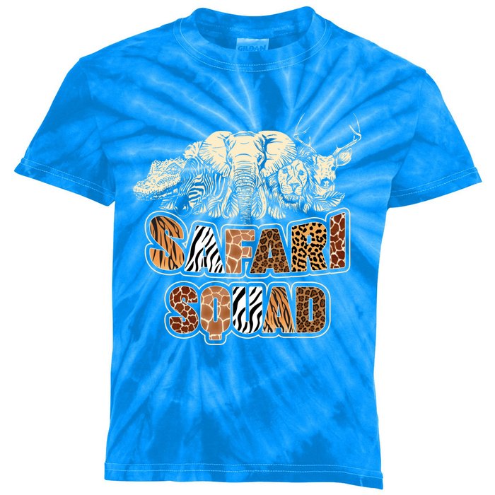 Cool Safari Squad African Family Summer Vacation Gift Kids Tie-Dye T-Shirt